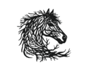 Silhouette Horse's Head