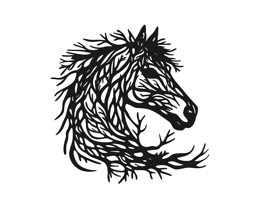 Silhouette Horse's Head - Image 3